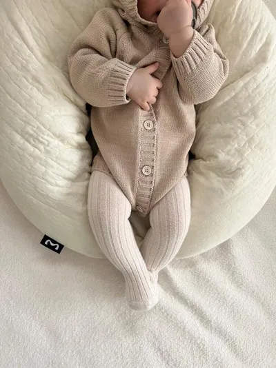 Ins Style Bear Shape Children's Knitted Sweater Baby Jumpsuits