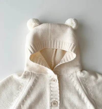 Ins Style Bear Shape Children's Knitted Sweater Baby Jumpsuits
