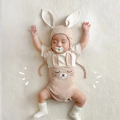 رومبير أطفال بتصميم أرنب لطيف بألوان متناسقة