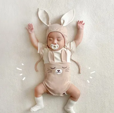 رومبير أطفال بتصميم أرنب لطيف بألوان متناسقة