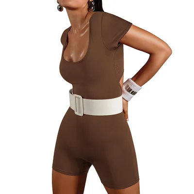European And American Women's Clothing Slim Fit Hip Raise Jumpsuit