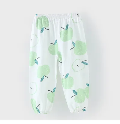 Baby Anti Mosquito Pants Summer Thin Cotton Ankle-tied Puff