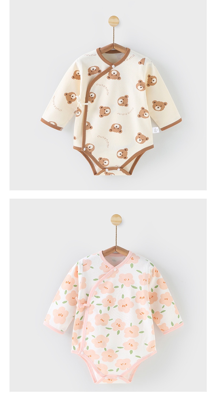 بدلة أطفال قطنية خالصة بتصميم قطري، ملابس لف الورك لحديثي الولادة