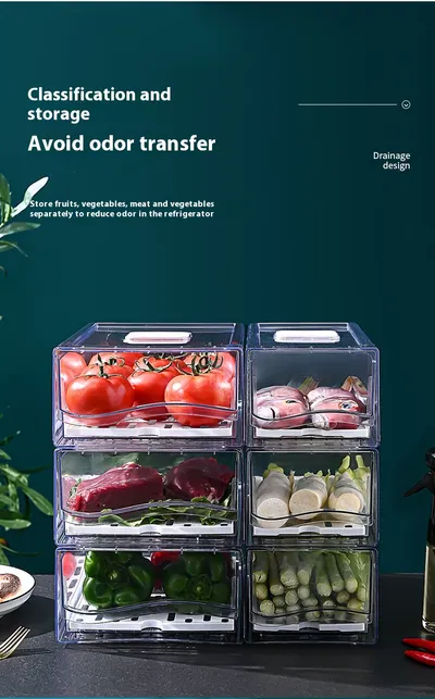 Kitchen Refrigerator Storage Box Drawer Crisper