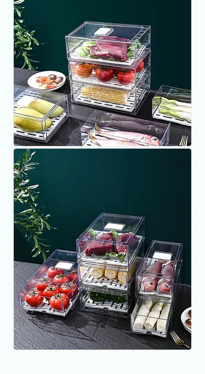 Kitchen Refrigerator Storage Box Drawer Crisper