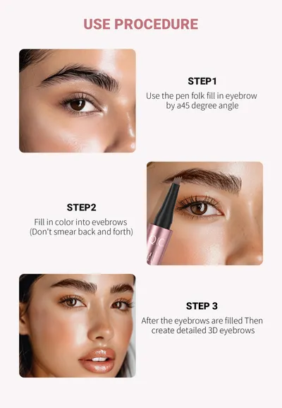 Waterproof And Smooth Not Smudge Four-fork Liquid Eyebrow Pencil