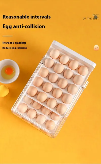 With Scale Egg Storage Box Kitchen Refrigerator Drawer Storage Box