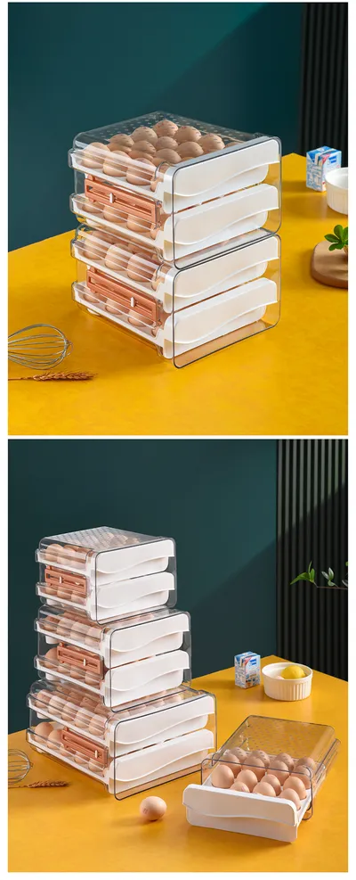 With Scale Egg Storage Box Kitchen Refrigerator Drawer Storage Box