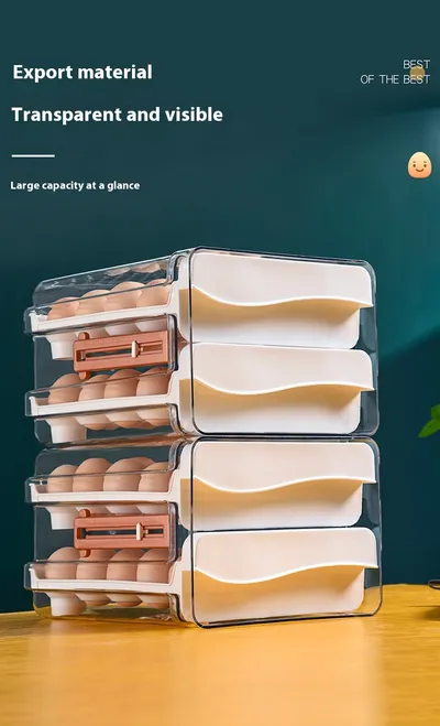 With Scale Egg Storage Box Kitchen Refrigerator Drawer Storage Box