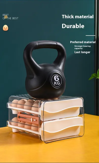 With Scale Egg Storage Box Kitchen Refrigerator Drawer Storage Box