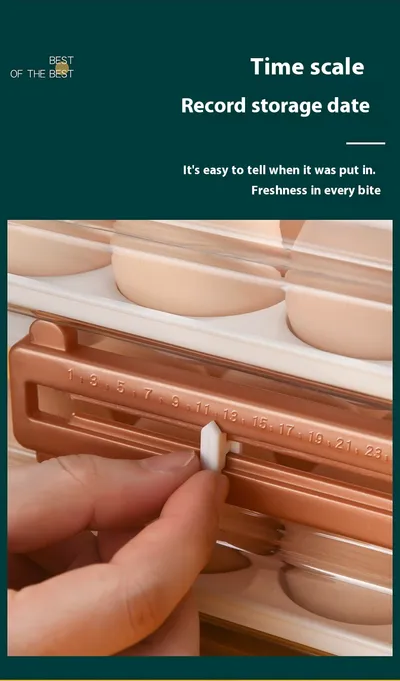 With Scale Egg Storage Box Kitchen Refrigerator Drawer Storage Box