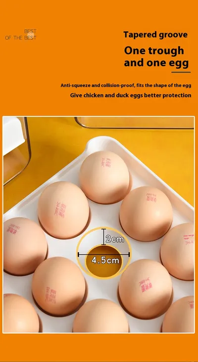 With Scale Egg Storage Box Kitchen Refrigerator Drawer Storage Box