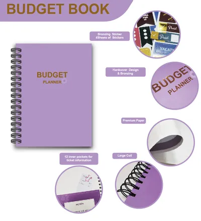 Coil Notebook Stickers Monthly Financial Planning English Budget Book Suit