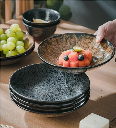 Ceramic Creative Household Round Dinner Plate