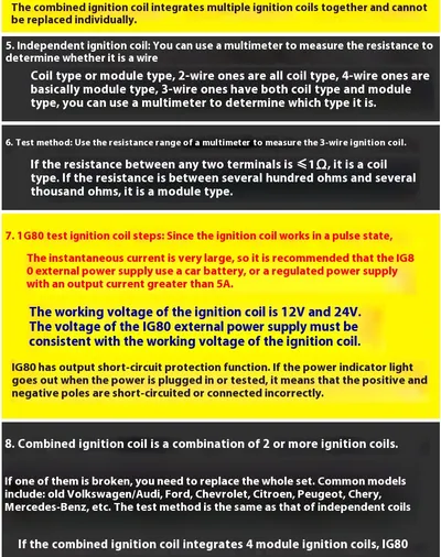 Automobile Ignition Coil Detector Natural Gas Gasoline Detection IG80