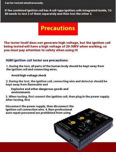 Automobile Ignition Coil Detector Natural Gas Gasoline Detection IG80