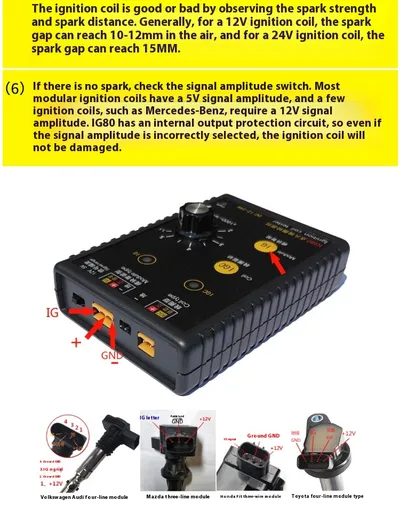 Automobile Ignition Coil Detector Natural Gas Gasoline Detection IG80
