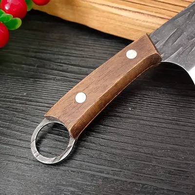Stainless Steel Mini Wooden Handle Small Kitchen Knife Open Fish Cut Meat