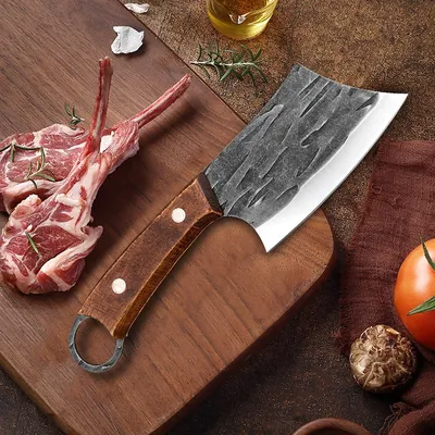 Stainless Steel Mini Wooden Handle Small Kitchen Knife Open Fish Cut Meat