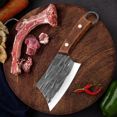 Stainless Steel Mini Wooden Handle Small Kitchen Knife Open Fish Cut Meat