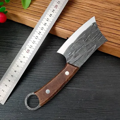 Stainless Steel Mini Wooden Handle Small Kitchen Knife Open Fish Cut Meat