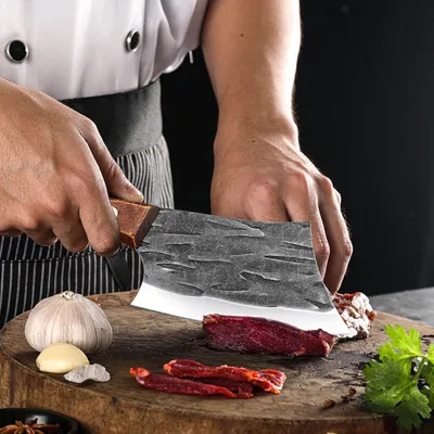 Stainless Steel Mini Wooden Handle Small Kitchen Knife Open Fish Cut Meat