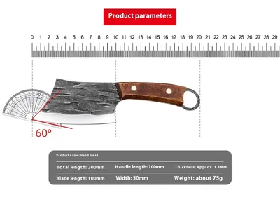 Stainless Steel Mini Wooden Handle Small Kitchen Knife Open Fish Cut Meat