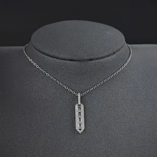 Square Zircon Pendant Necklace For Women