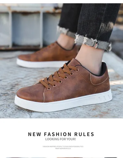 Lace-up Flat Shoes Men's Fashion Casual Shoes