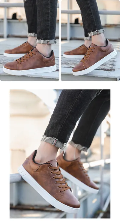Lace-up Flat Shoes Men's Fashion Casual Shoes