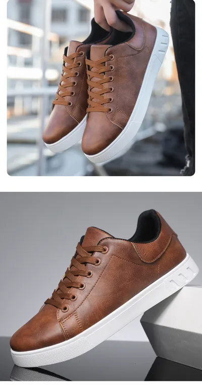 Lace-up Flat Shoes Men's Fashion Casual Shoes