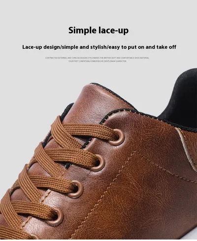 Lace-up Flat Shoes Men's Fashion Casual Shoes