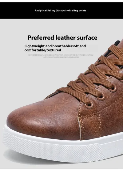 Lace-up Flat Shoes Men's Fashion Casual Shoes