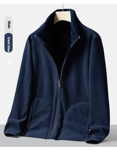 Double-sided Polar Fleece Outdoor Thick Warm Sweater Coat