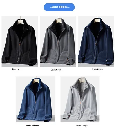 Double-sided Polar Fleece Outdoor Thick Warm Sweater Coat