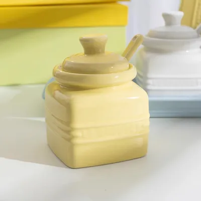 Kitchen Supplies Ceramic Seasoning Jar With Spoon Gift Box Condiment Bottle