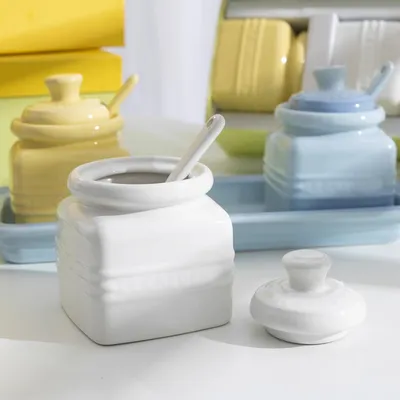 Kitchen Supplies Ceramic Seasoning Jar With Spoon Gift Box Condiment Bottle