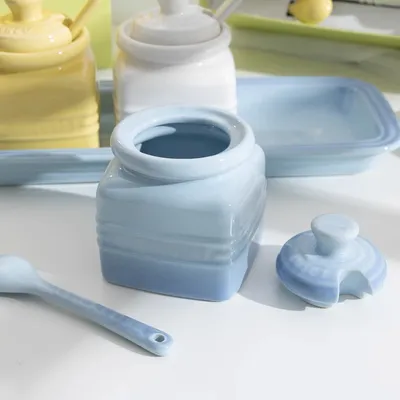 Kitchen Supplies Ceramic Seasoning Jar With Spoon Gift Box Condiment Bottle