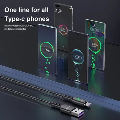 Braided Lengthened 2M Charging Cable Type-c Suitable For Data Phone Fast Charge
