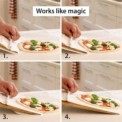 3 Sizes Sliding Pizza Peel Shovel Storage Board Pala Pizza Scorrevole Wooden Handle Transfer Pizza Kitchen Gadgets