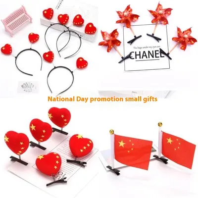National Day Flag Barrettes Creative Hair Accessories Kindergarten Prizes