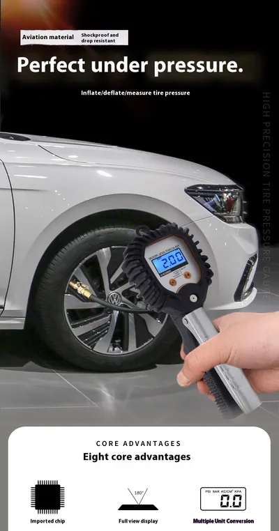 Digital Display Tire Pressure Gauge For Automobiles