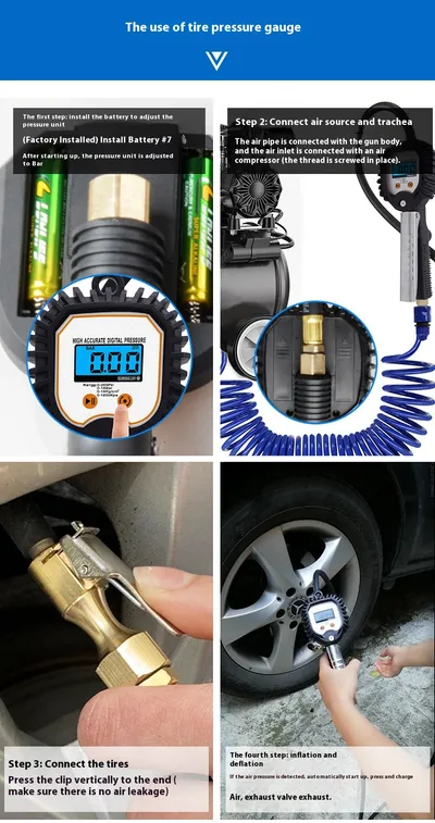 Digital Display Tire Pressure Gauge For Automobiles