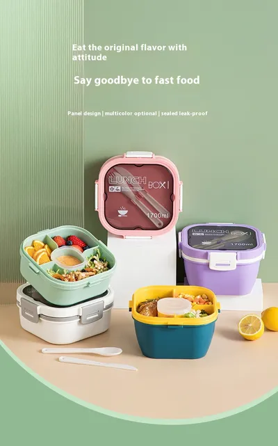 Large Capacity Separated Plastic Seal Lunch Box