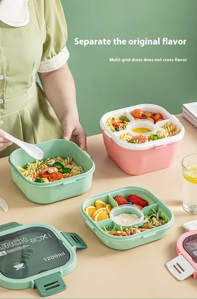 Large Capacity Separated Plastic Seal Lunch Box
