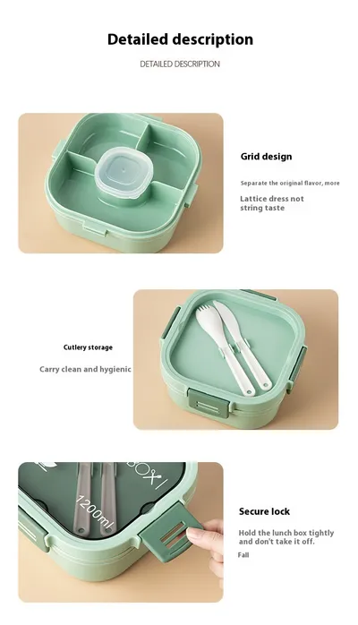 Large Capacity Separated Plastic Seal Lunch Box