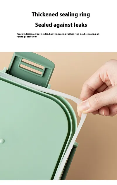 Large Capacity Separated Plastic Seal Lunch Box