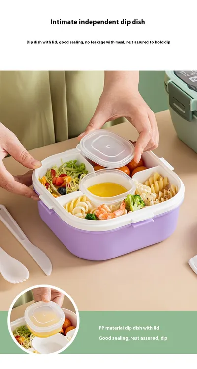 Large Capacity Separated Plastic Seal Lunch Box