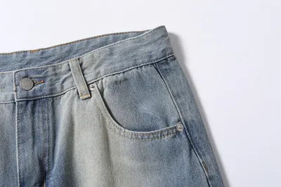 بنطلون جينز فضفاض رجالي بتصميم عصري قابل للارتداء بالعكس