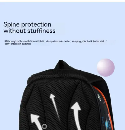 Primary School Boys Large Capacity Children's Backpack Space Schoolbag